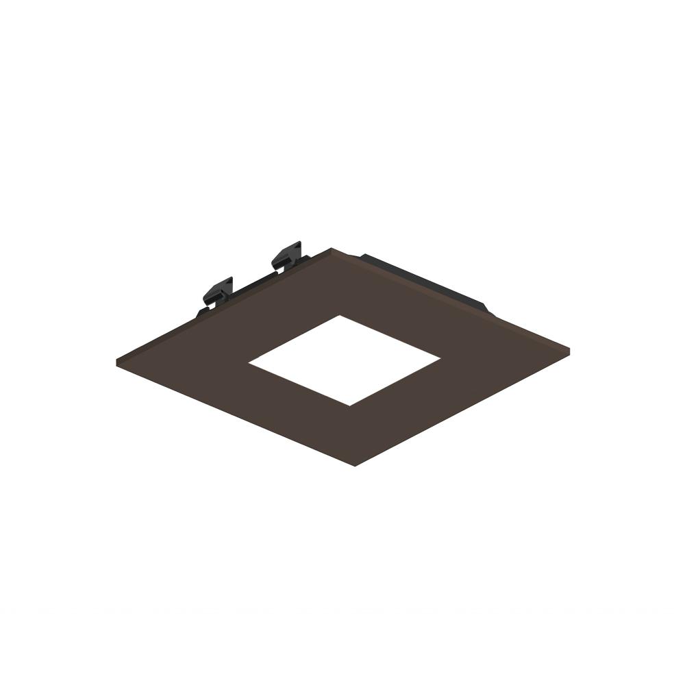 3" Apollo Square Flanged Pinhole Trim, Bronze Finish