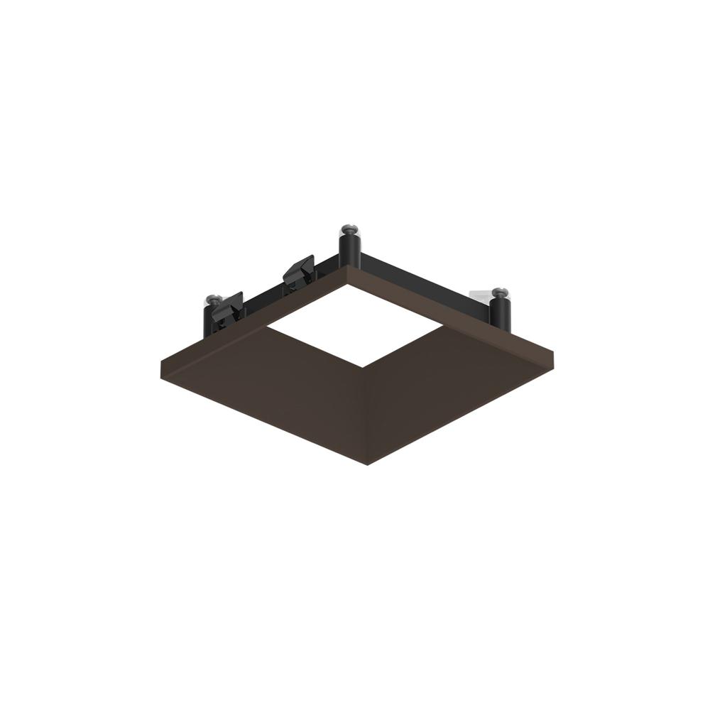 3" Apollo Square Flangeless Downlight Trim, Bronze Finish