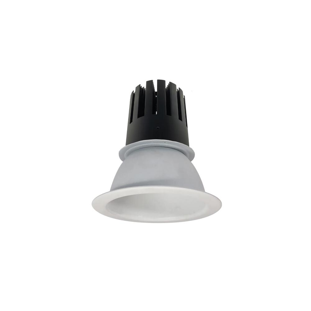 4" Sapphire III Round Open Reflector, 2500lm, 3000K, Flood Optic, Matte Powder White