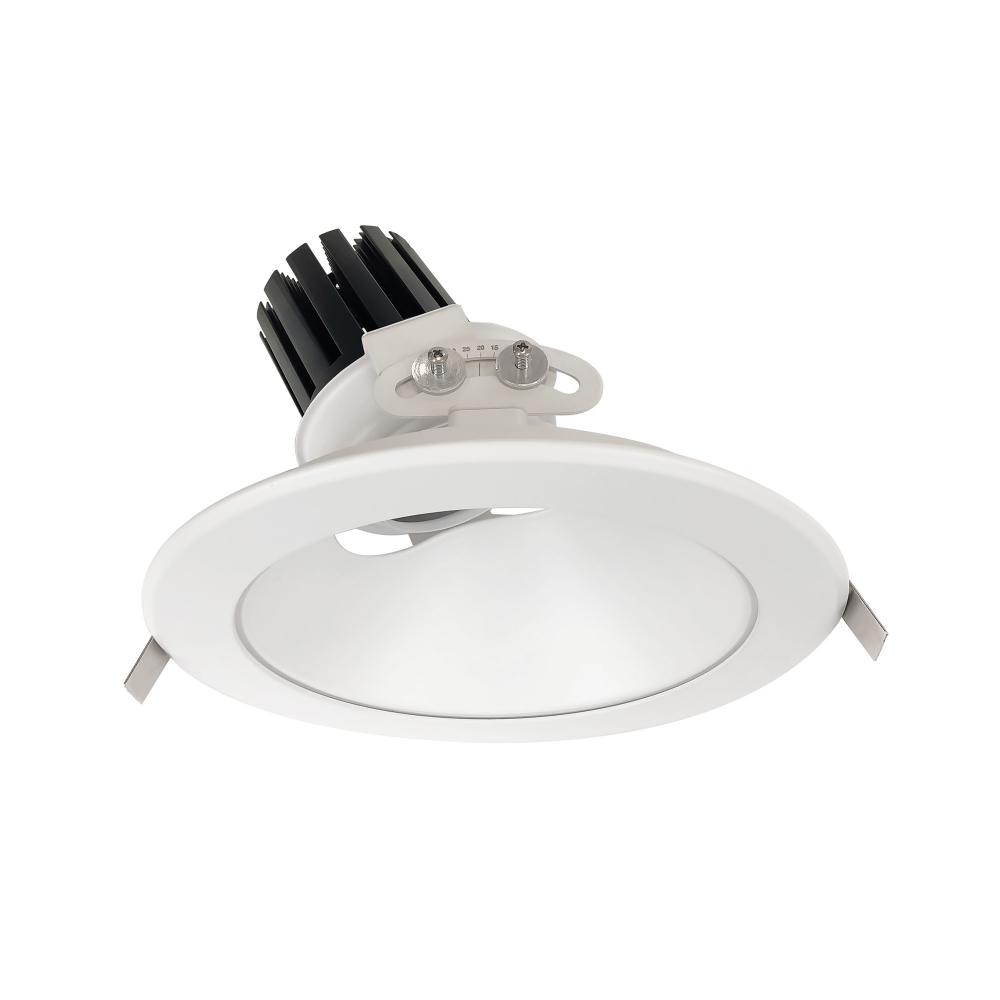 8" Sapphire III Round Adjustable Reflector, 3500lm, 4000K, Narrow Flood Optic, Matte Powder