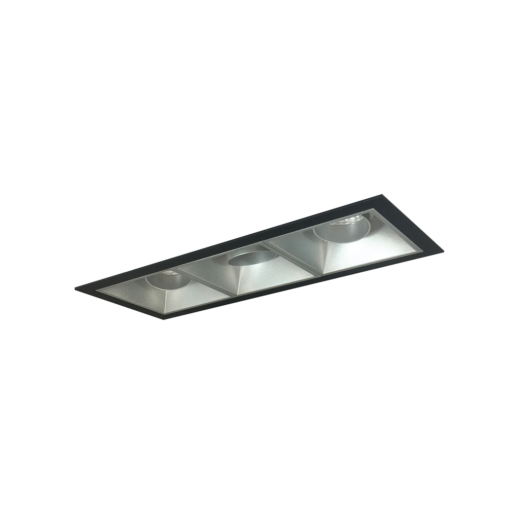 Iolite MLS 3-Head Trim Kit, Black Flange, 2700K, 1000lm, Haze Fixed Downlt./Wall Wash Trims