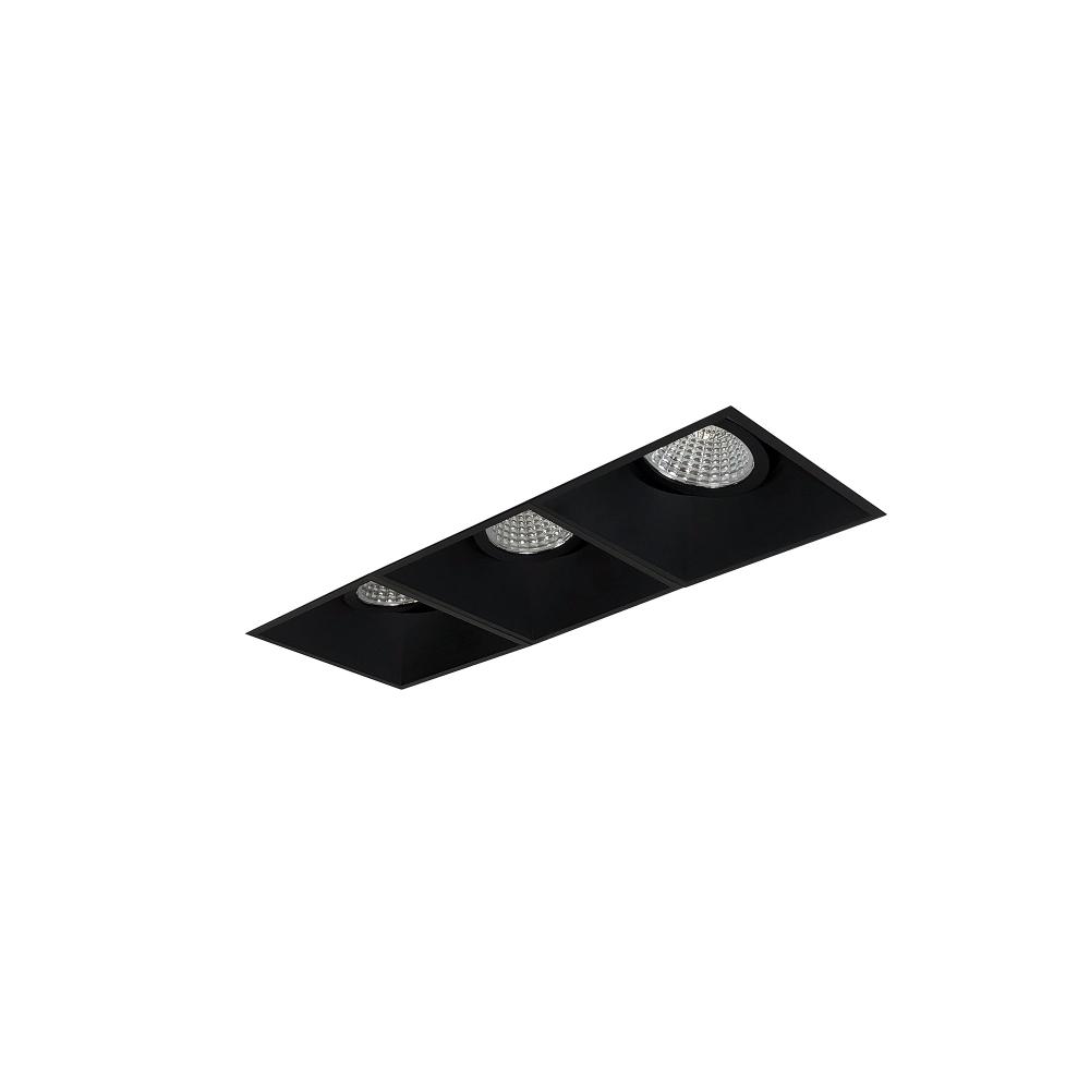 Iolite MLS 3-Head Trimless Reflector Kit, Comfort Dim, 800lm, Black Adj. Gimbal Trims