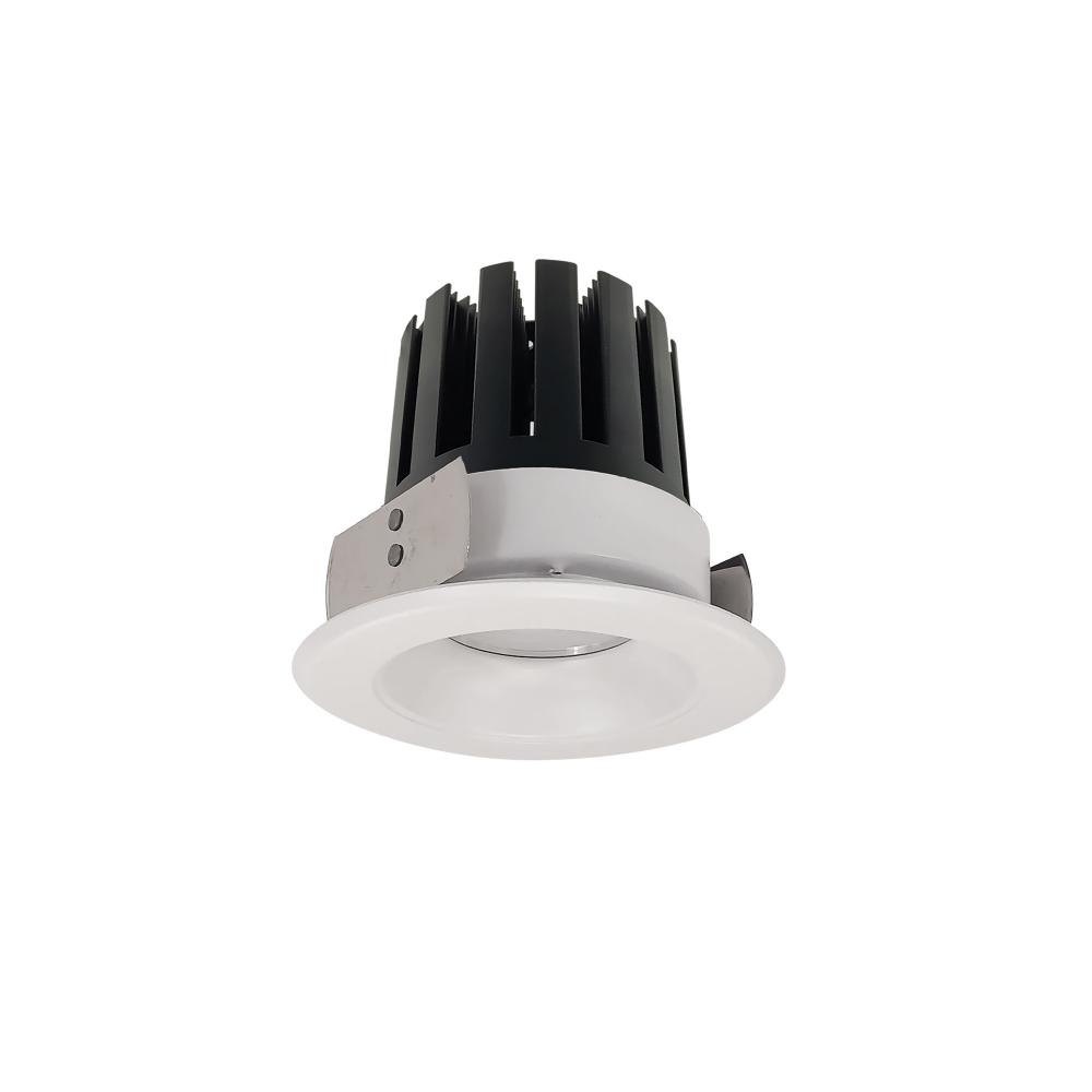 4" Marquise III Round Open Reflector, 2500lm, 3000K, Flood Optic, White Reflector/White Flange