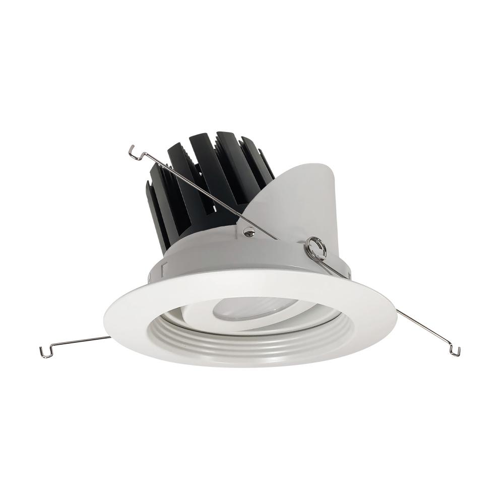 5" Marquise III Adjustable Regressed Gimbal Baffle, 2500lm, 3000K, Flood Optic, White Baffle &