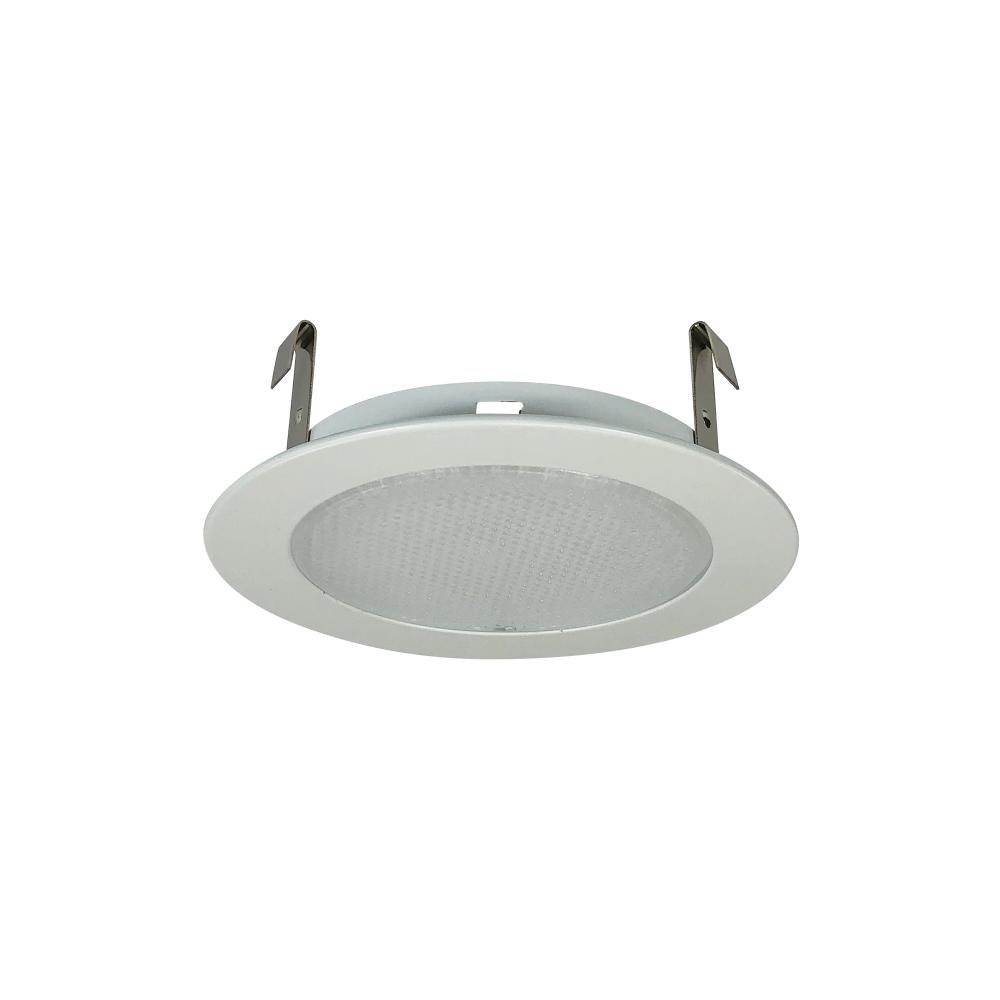4" Albalite Lens w/ Metal Trim, White