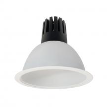 Nora NC3-81L335FMPW/EMI - 8" Sapphire III Round Open Reflector for Integral EM Test Switch, 2500lm, 3500K, Flood Optic,