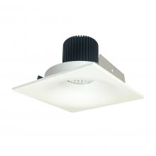 Nora NIO-4SNB27XMPW/10 - 4" Iolite LED Square Bullnose, 1000lm / 14W, 2700K, Matte Powder White Finish