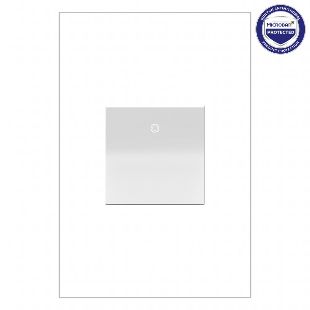 adorne 20A Paddle Switch, White, with Microban
