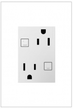 Legrand AGFTR2153W4 - adorne Plus Size Tamper-Resistant 15A Duplex Self-Test GFCI Receptacles, White