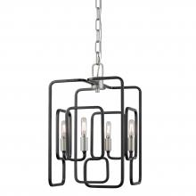 Varaluz 317P04SOCB - Rectangulo 4-Lt Pendant - Silverado/Carbon