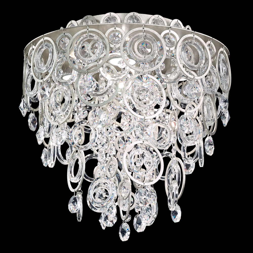 Circulus 4 Light 120V Flush Mount in Heirloom Silver with Optic Crystal