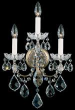 Schonbek 1870 3652-22H - New Orleans 3 Light 120V Wall Sconce in Heirloom Gold with Heritage Handcut Crystal