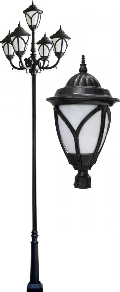 CAST ALUM ACORN LIGHT FIX 5 X 50W HPS MT
