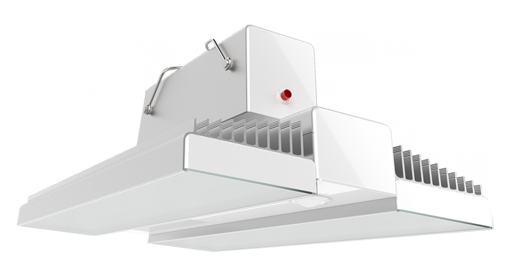 HIBAY 20154 LUMENS RAIL 150W 5000K LED 120V-277V LIGHTCLOUD SENSOR BATTERY BACKUP WHITE/ALUMINUM