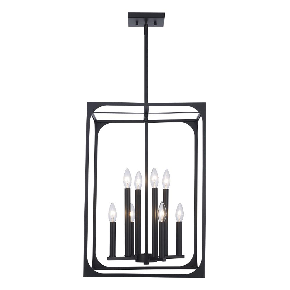 8LT PENDANT MID CENTURY-BK
