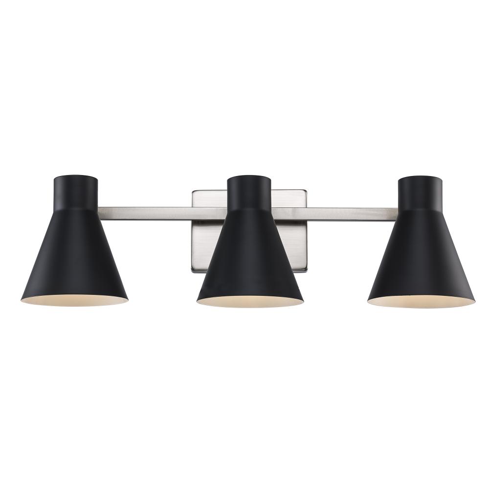 Vanity Lighting Black/Brushed Nickel