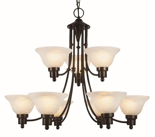 9LT 2TIER-CHANDELIER