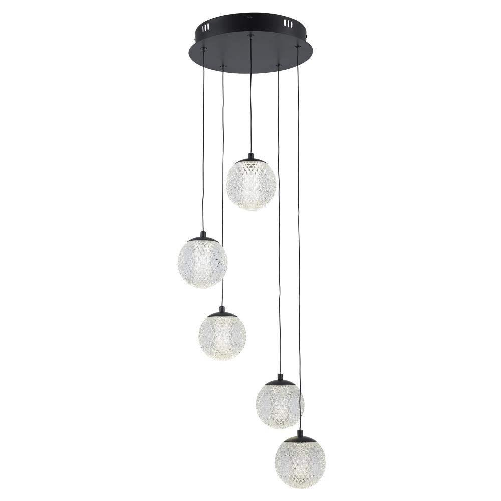5LT PEND LED BALL GLOBE-BK