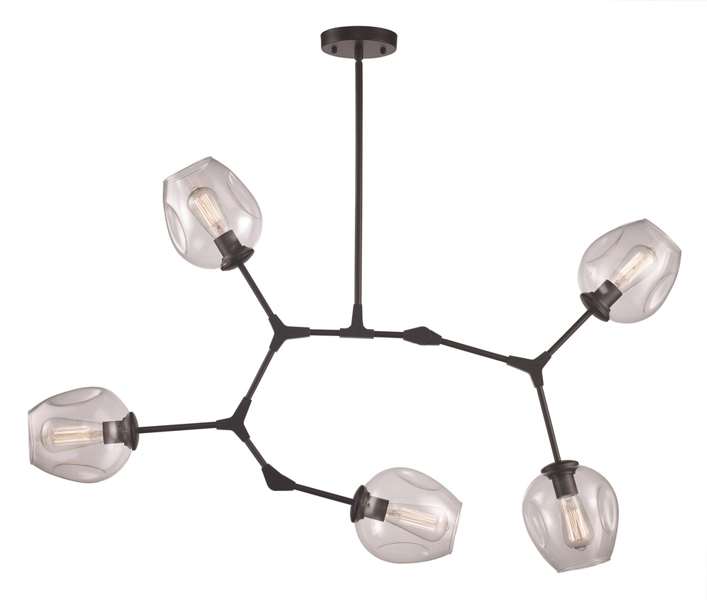 5LT PENDANT WEB CL GLS-BK