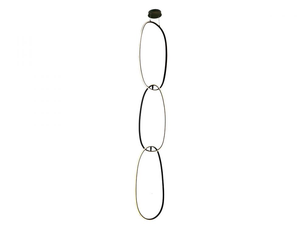 Circa 3 Ring Black Pendant