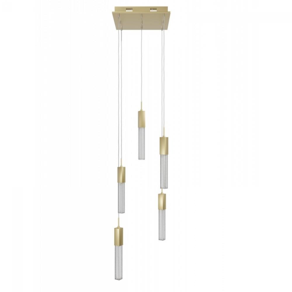 Boa Collection 5 Light Studded Glass Multi Port Pendant