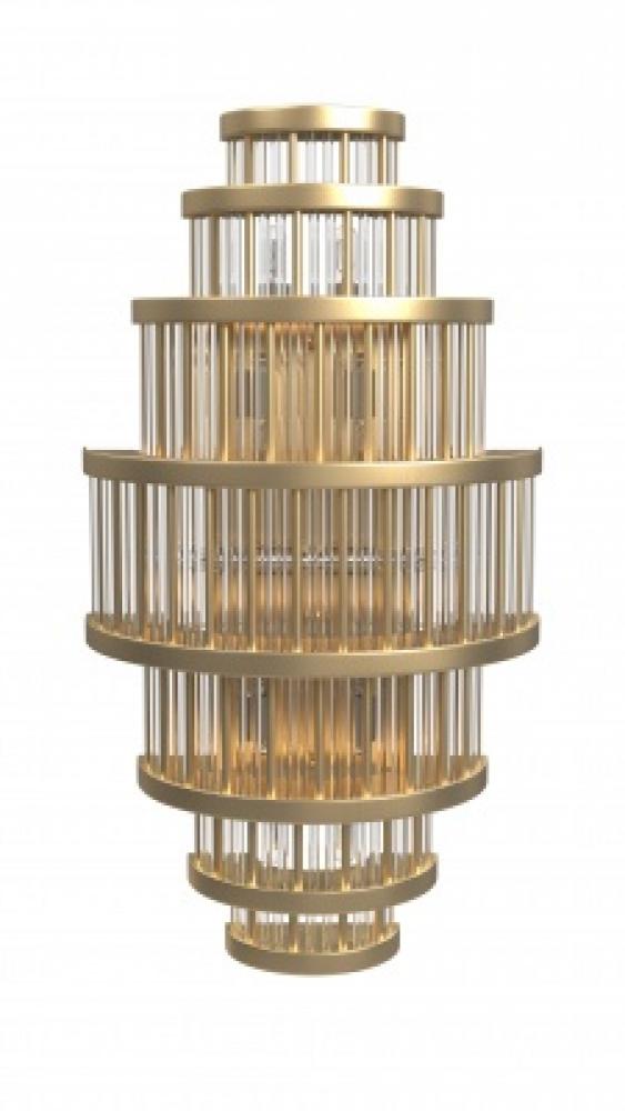 Waldorf Metal And Glass Rod Wall Sconce