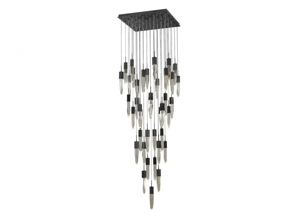 Aspen Collection 41 Light Bubbled Crystal Multi Port Pendant