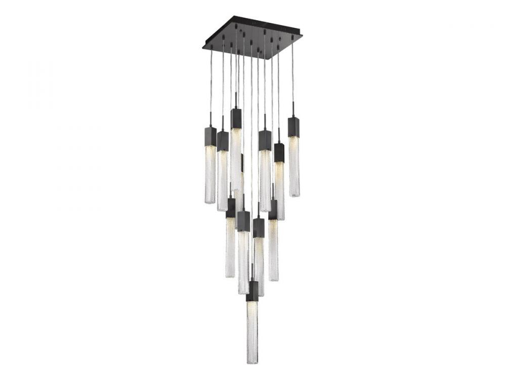 Boa Collection 13 Light Studded Glass Multi Port Pendants