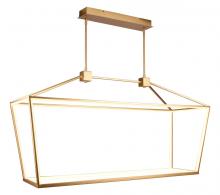 Avenue Lighting HF9403-GLD - Park Ave. Led Large Linear Cage Pendant
