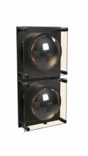 Avenue Lighting HF7102-BK - Peninisula  Glass And Metal 2 Light Wall Sconce