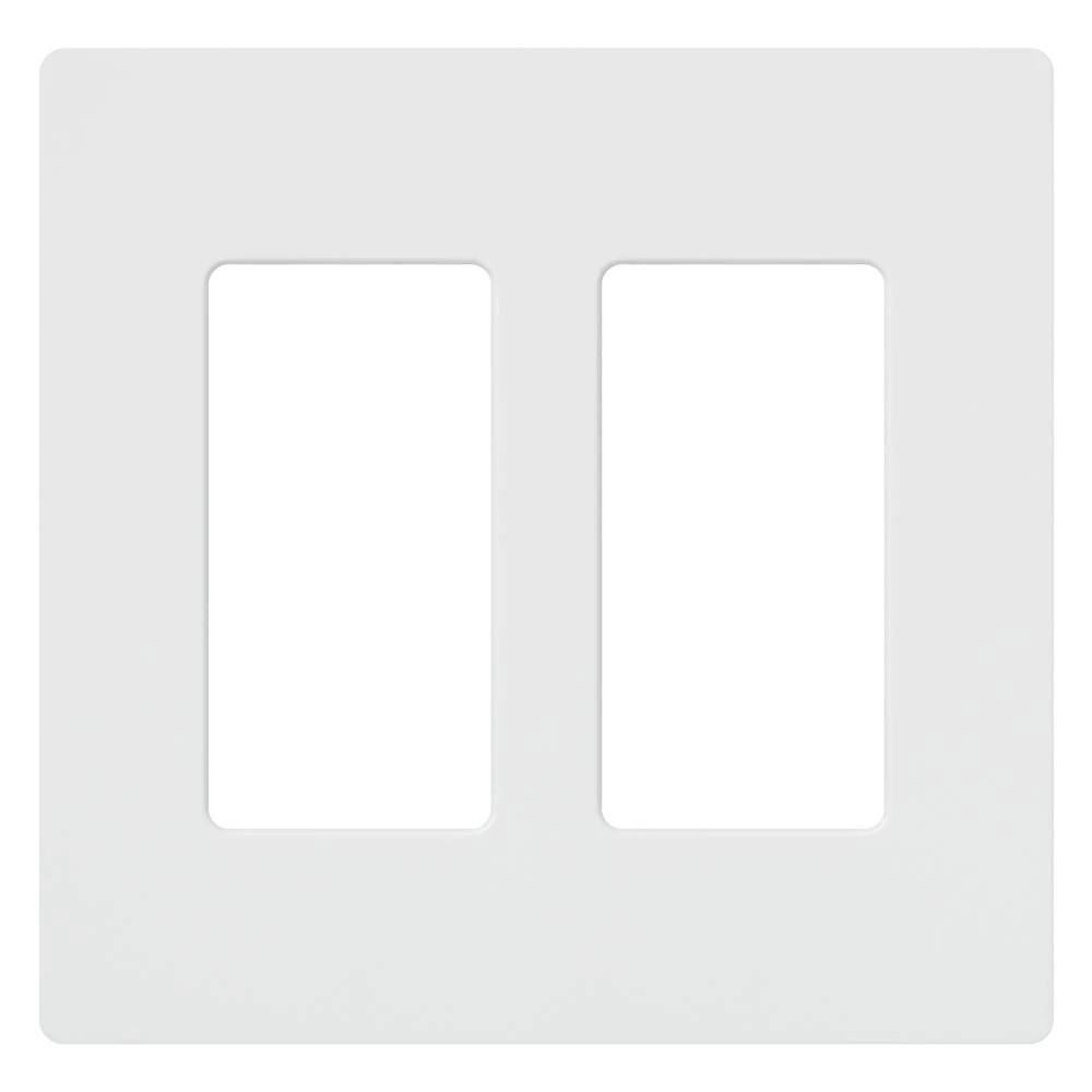 CLARO FACEPLATE ASSY 2 GANG WH