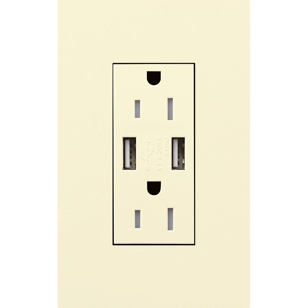 DUPLEX 15A TR DUAL USB RECEPT AL NO FP