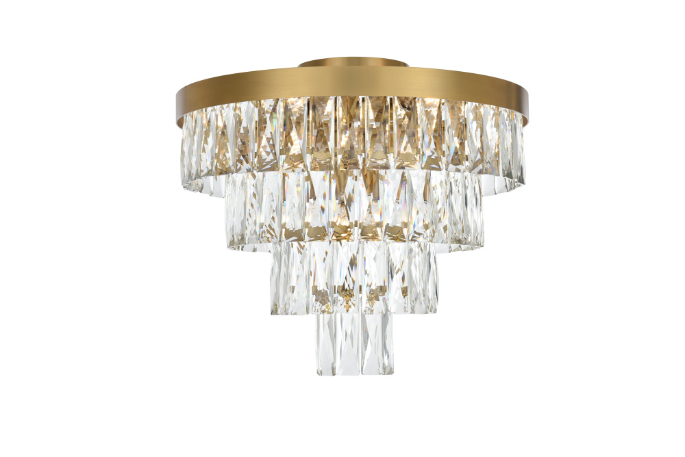 Josephine 18 inch Flush Mount in Satin Gold