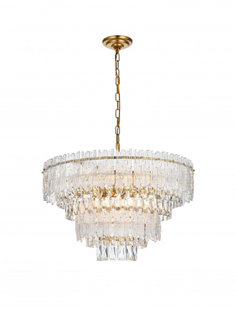 Emilia 25 inch Chandelier in Satin Gold