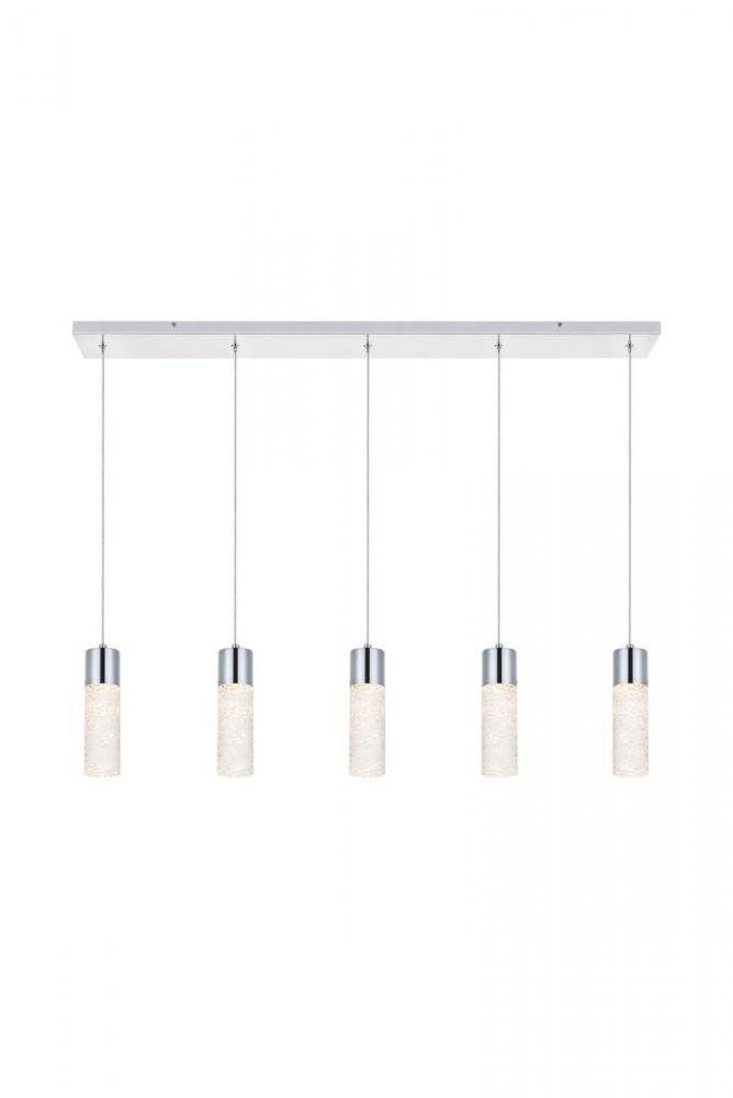 Constellation 5 light Chrome LED Pendant