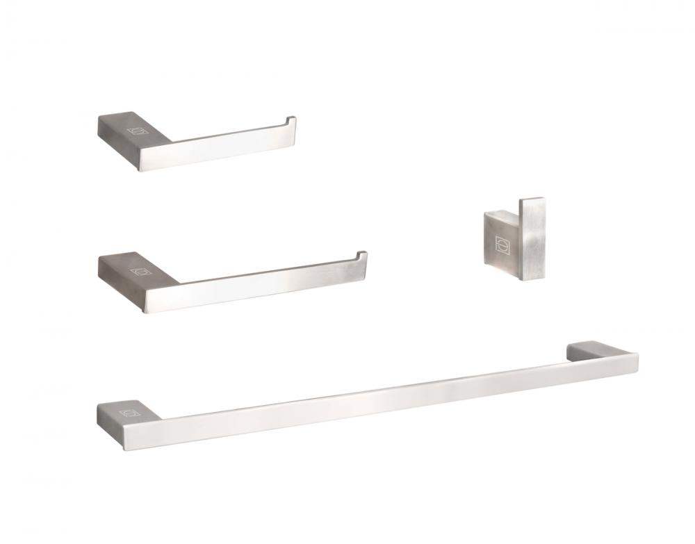 Bathroom hardware set 24"x2.9"+7"x2.9"+2.2"x1.5"+9.6"x2.9" BN