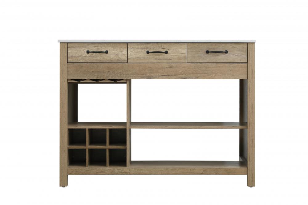 Kitchen Island 3Dw 48''Wx26''Dx36''H natural oak