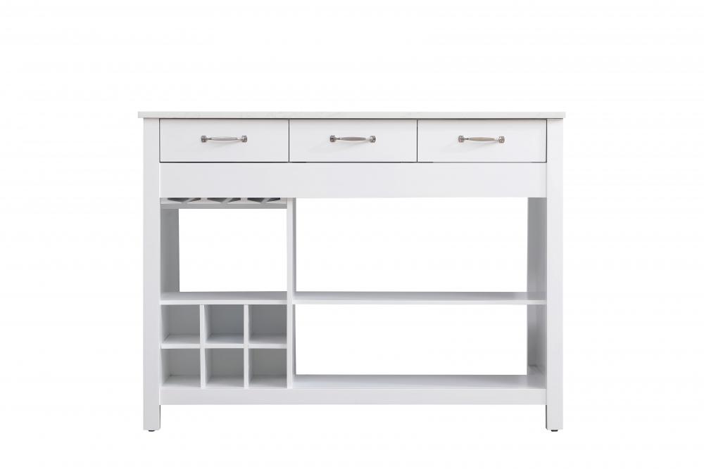 Kitchen Island 3Dw 48''Wx26''Dx36''H white