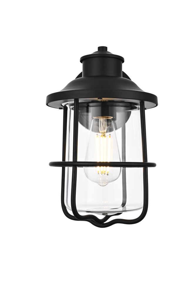 Wall Sconce W7"xH11.5"xE8" Black
