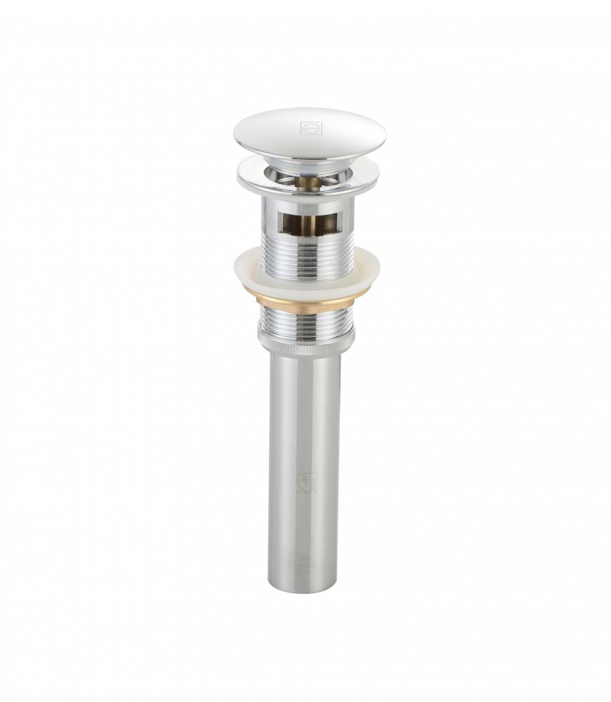 Pop-up drainer with overflow hole 2.6"x7.76"x2.6 Chrome