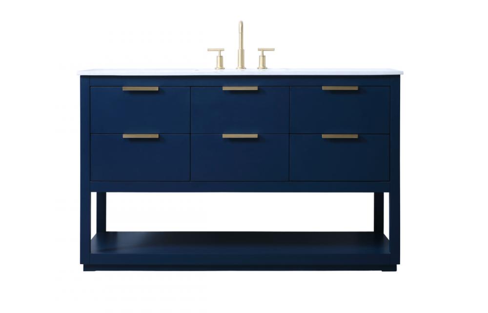 Vanity Cabinet 5Dw 54x22x34 Blue