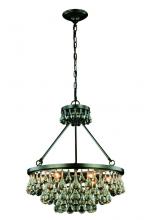 Elegant 1509D22BZ/RC - Bettina 6 light Bronze Pendant Clear Royal Cut Crystal