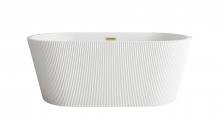 Elegant BT30759GW-BGD - Bathtub 59.1 x 29.5 x 22.8 Glossy White