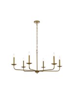 Elegant LD812D42BR - Cohen 42 Inch Pendant in Brass