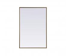 Elegant MR42436BR - Metal Frame Rectangle Mirror 24x36 Inch in Brass