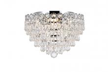 Elegant V1902F14C/RC - Century 4 Light Chrome Flush Mount Clear Royal Cut Crystal