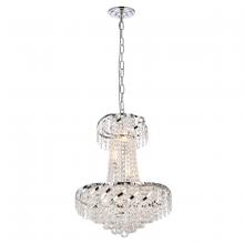 Elegant VECA1D18C/RC - Belenus 6 Light Chrome Pendant Clear Royal Cut Crystal