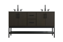Elegant VF60760DMMB - Vanity Cabinet 4Dr2Dw 60"x22"x34" Mocha Brown