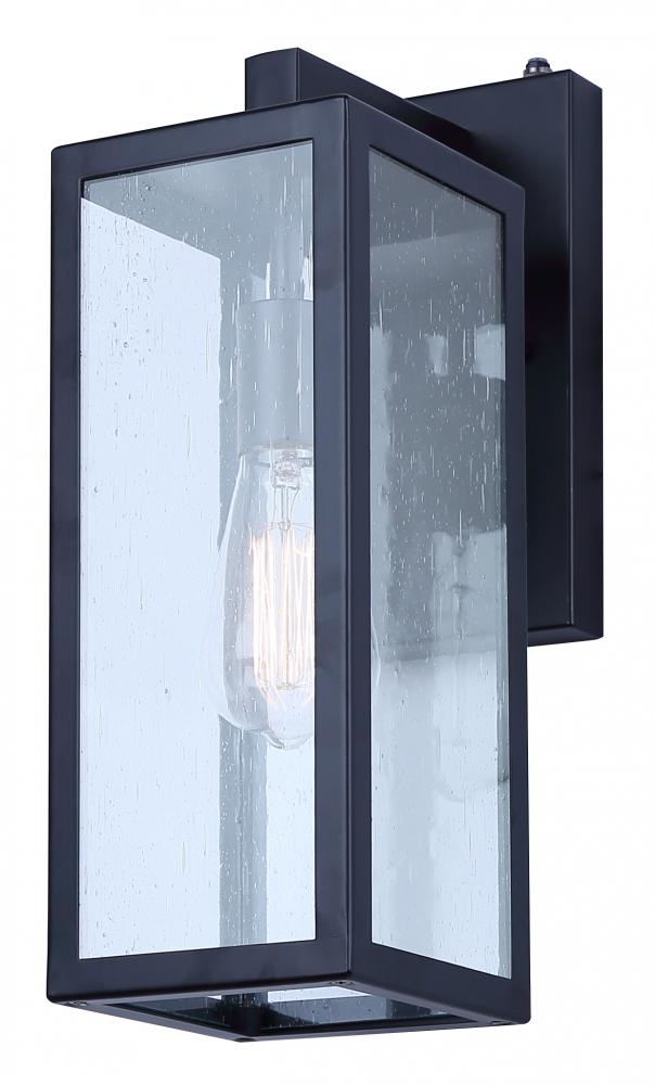 Alaina Modern Black Outdoor Wall Lantern with Photocell Technology